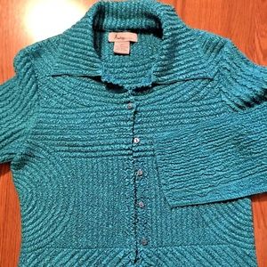 Analogy Teal Lightweight Stretchy Jacket Petite PP